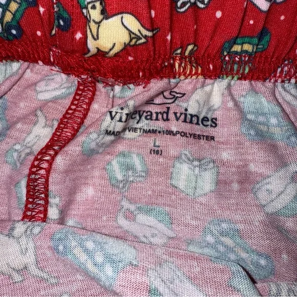 NEW Vineyard Vines Red‎ Knit Christmas Lounge Pants boys size L - Picture 5 of 8